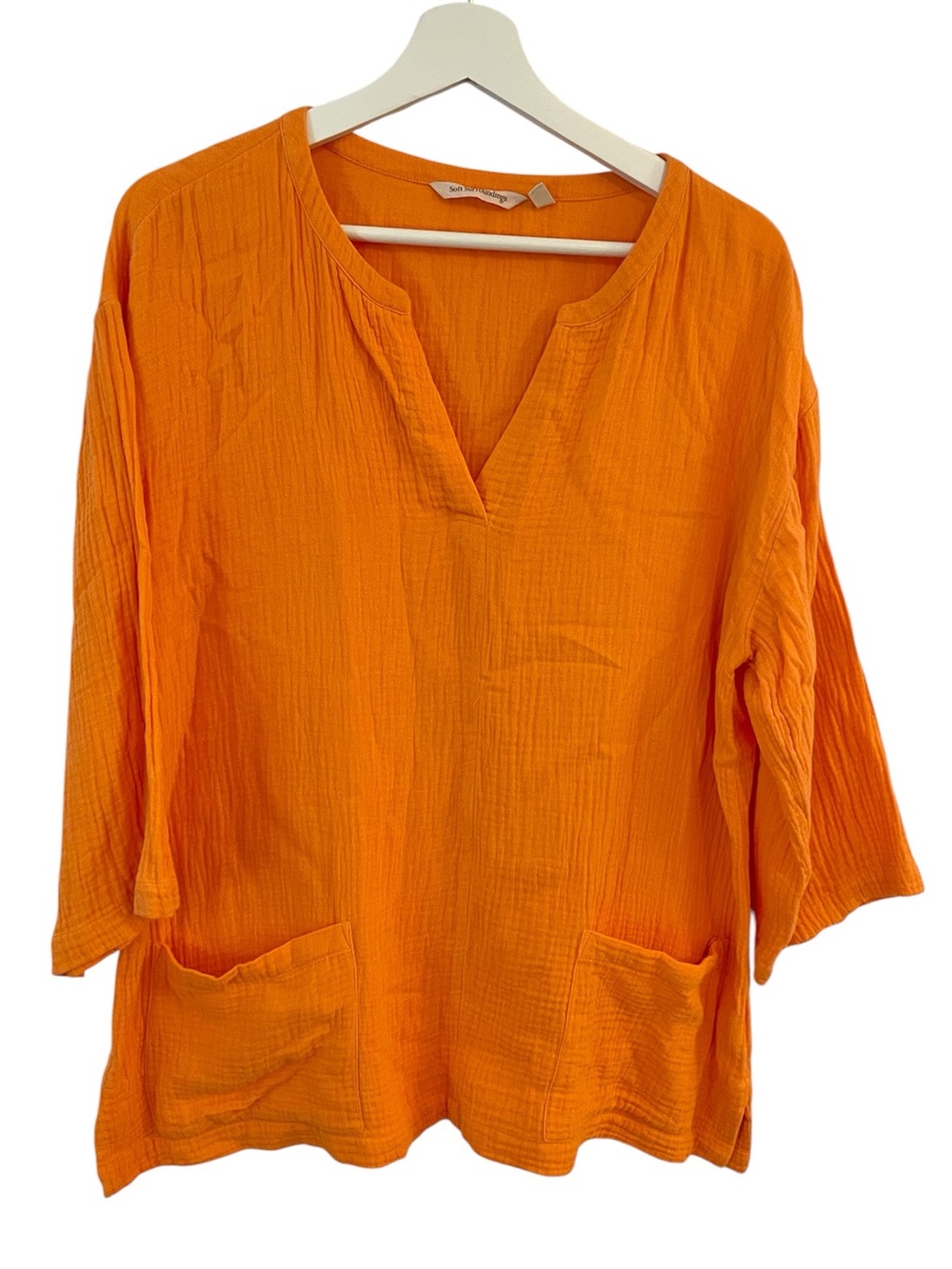 Soft Surroundings V Neck Gauze Top